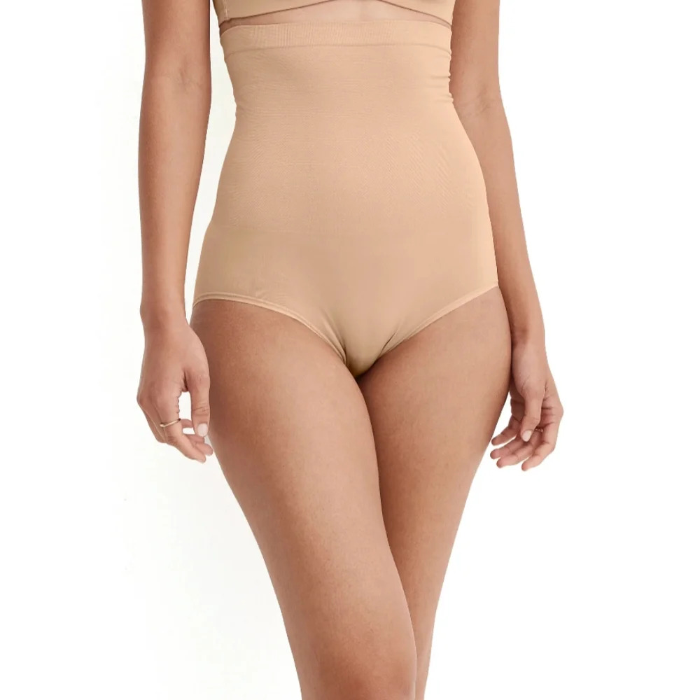 Jockey Essentials Women's Size S Core Body Smoothing High-Waist Brief Tan NWT